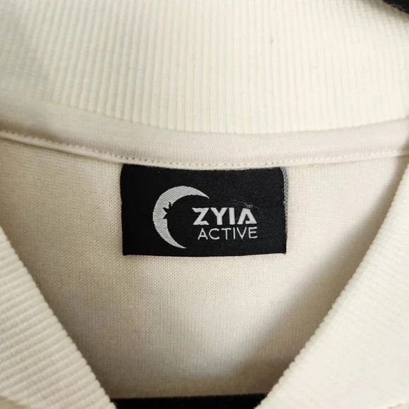 Zyia Active Womens Sherpa Teddy Jacket Size Large White Flying V Fleece - Picture 3 of 8